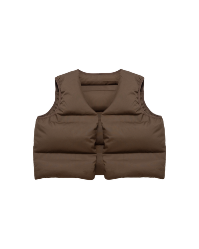 Brown Down Puffer Vest